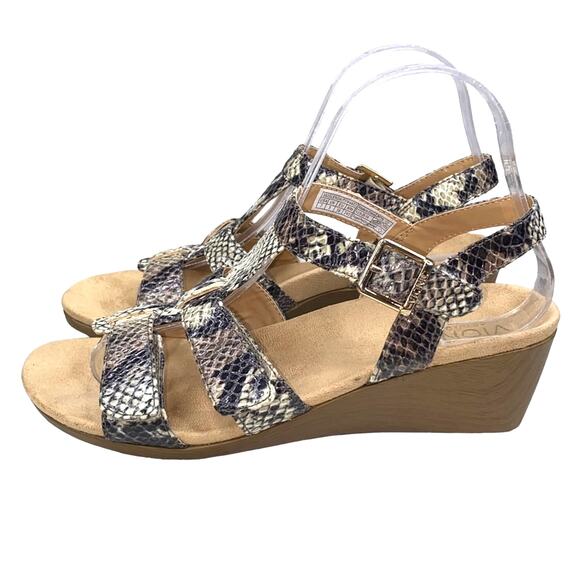Vionic Women’s Glenda Natural Snakeskin Wedge Sandal Size US 7 - Picture 6 of 11